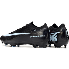 Chuteira Infantil Campo Nike Air Zoom Mercurial Vapor 16 Elite FG Preta e Branca