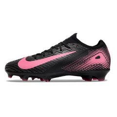 Chuteira Infantil Campo Nike Air Zoom Mercurial Vapor 16 Elite FG Preta e Rosa