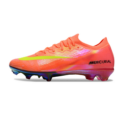 Chuteira Infantil Campo Nike Air Zoom Mercurial Vapor 16 Elite FG Rosa e Amarela