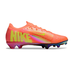 Chuteira Infantil Campo Nike Air Zoom Mercurial Vapor 16 Elite FG Rosa e Amarela