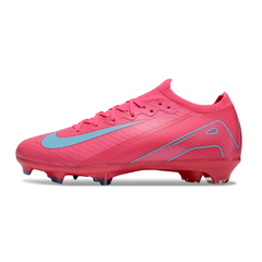 Chuteira Infantil Campo Nike Air Zoom Mercurial Vapor 16 Elite FG Rosa e Azul