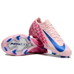 Chuteira Infantil Campo Nike Air Zoom Mercurial Vapor 16 Elite FG Rosa e Azul