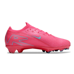 Chuteira Infantil Campo Nike Air Zoom Mercurial Vapor 16 Elite FG Rosa e Azul