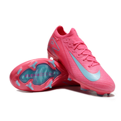 Chuteira Infantil Campo Nike Air Zoom Mercurial Vapor 16 Elite FG Rosa e Azul