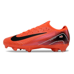 Chuteira Infantil Campo Nike Air Zoom Mercurial Vapor 16 Elite FG Vermelha e Preta