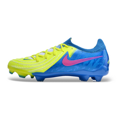 Chuteira Infantil Campo Nike Phantom GX2 Elite FG Amarela e Azul