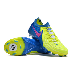 Chuteira Infantil Campo Nike Phantom GX2 Elite FG Amarela e Azul - VENI Futebol