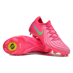 Chuteira Infantil Campo Nike Phantom GX2 Elite FG Rosa e Verde - VENI Futebol