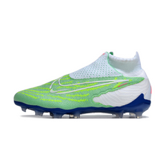 Chuteira Infantil Campo Nike Phantom GX Elite DF FG Branca e Verde