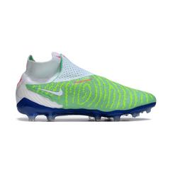 Chuteira Infantil Campo Nike Phantom GX Elite DF FG Branca e Verde - VENI Futebol