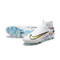 Chuteira Infantil Campo Nike Phantom GX Elite DF FG Kane Branca Pack - VENI Futebol