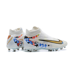 Chuteira Infantil Campo Nike Phantom GX Elite DF FG Kane Branca Pack - VENI Futebol