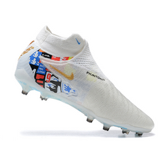 Chuteira Infantil Campo Nike Phantom GX Elite DF FG Kane Branca Pack - VENI Futebol