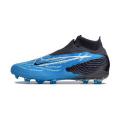 Chuteira Infantil Campo Nike Phantom GX Elite DF FG Preta e Azul