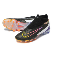 Chuteira Infantil Campo Nike Phantom GX Elite DF FG Preta e Colorida - VENI Futebol