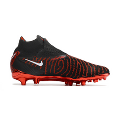 Chuteira Infantil Campo Nike Phantom GX Elite DF FG Preta e Vermelha - VENI Futebol