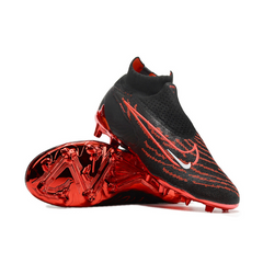 Chuteira Infantil Campo Nike Phantom GX Elite DF FG Preta e Vermelha - VENI Futebol