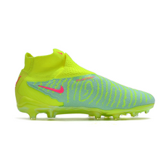 Chuteira Infantil Campo Nike Phantom GX Elite DF FG Verde e Rosa - VENI Futebol