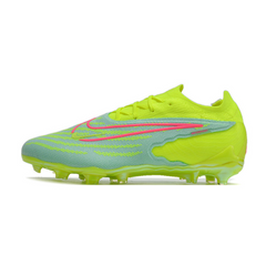 Chuteira Infantil Campo Nike Phantom GX Elite FG Verde e Rosa