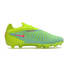 Chuteira Infantil Campo Nike Phantom GX Elite FG Verde e Rosa - VENI Futebol