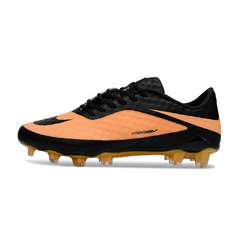 Chuteira Infantil Campo Nike Phantom Hypervenom Elite FG Neymar Laranja e Preto