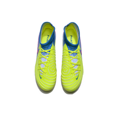 Chuteira Infantil Campo Nike Phantom Luna 2 Elite FG Amarela e Azul - VENI Futebol