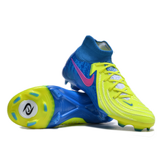 Chuteira Infantil Campo Nike Phantom Luna 2 Elite FG Amarela e Azul - VENI Futebol