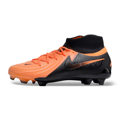 Chuteira Infantil Campo Nike Phantom Luna 2 Elite FG Laranja e Preta