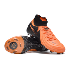 Chuteira Infantil Campo Nike Phantom Luna 2 Elite FG Laranja e Preta - VENI Futebol