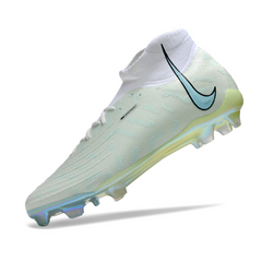 Chuteira Infantil Campo Nike Phantom Luna Elite FG Branca, Verde e Azul - VENI Futebol