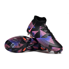 Chuteira Infantil Campo Nike Phantom Luna Elite FG Preta e Rosa - VENI Futebol