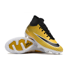 Chuteira Infantil Campo Nike Zoom Mercurial Superfly 9 Elite FG Amarela e Preta - VENI Futebol