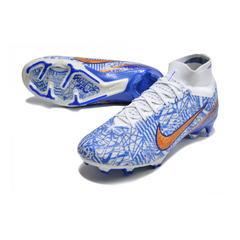 Chuteira Infantil Campo Nike Zoom Mercurial Superfly 9 Elite FG Azul CR7 Pack - VENI Futebol