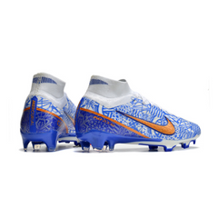 Chuteira Infantil Campo Nike Zoom Mercurial Superfly 9 Elite FG Azul CR7 Pack - VENI Futebol