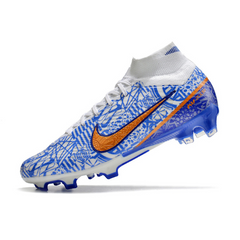 Chuteira Infantil Campo Nike Zoom Mercurial Superfly 9 Elite FG Azul CR7 Pack - VENI Futebol