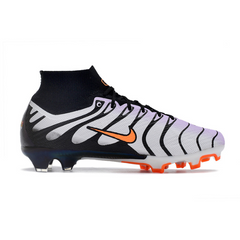 Chuteira Infantil Campo Nike Zoom Mercurial Superfly 9 Elite FG Cinza e Preta - VENI Futebol