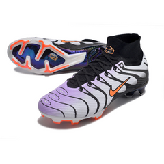 Chuteira Infantil Campo Nike Zoom Mercurial Superfly 9 Elite FG Cinza e Preta - VENI Futebol