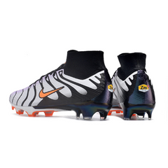 Chuteira Infantil Campo Nike Zoom Mercurial Superfly 9 Elite FG Cinza e Preta - VENI Futebol