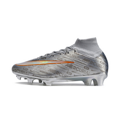 Chuteira Infantil Campo Nike Zoom Mercurial Superfly 9 Elite FG Prata