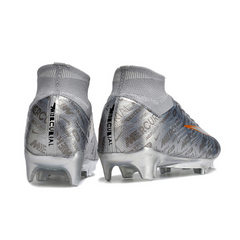 Chuteira Infantil Campo Nike Zoom Mercurial Superfly 9 Elite FG Prata - VENI Futebol