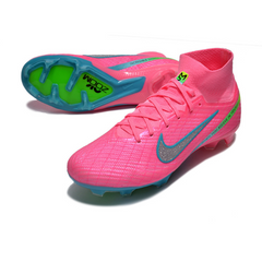 Chuteira Infantil Campo Nike Zoom Mercurial Superfly 9 Elite FG Rosa e Azul - VENI Futebol