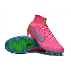 Chuteira Infantil Campo Nike Zoom Mercurial Superfly 9 Elite FG Rosa e Azul - VENI Futebol