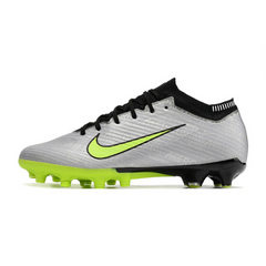 Chuteira Infantil Campo Nike Air Zoom Mercurial Vapor 15 Elite AG Cinza e Verde