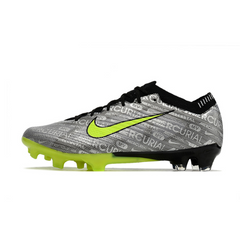 Chuteira Infantil Campo Nike Zoom Mercurial Vapor 15 Elite FG Cinza e Verde - VENI Futebol