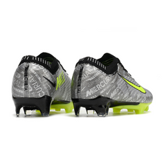 Chuteira Infantil Campo Nike Zoom Mercurial Vapor 15 Elite FG Cinza e Verde - VENI Futebol