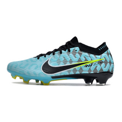 Chuteira Infantil Campo Nike Zoom Mercurial Vapor 15 Elite FG Azul Claro e Preta - VENI Futebol