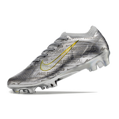 Chuteira Infantil Campo Nike Zoom Mercurial Vapor 15 Elite FG Prata - VENI Futebol