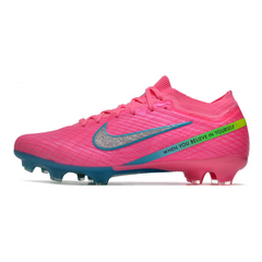 Chuteira Infantil Campo Nike Zoom Mercurial Vapor 15 Elite FG Rosa e Azul