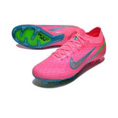 Chuteira Infantil Campo Nike Zoom Mercurial Vapor 15 Elite FG Rosa e Azul - VENI Futebol