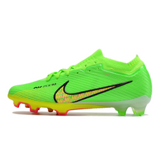 Chuteira Infantil Campo Nike Zoom Mercurial Vapor 15 Elite FG Verde e Amarela - VENI Futebol